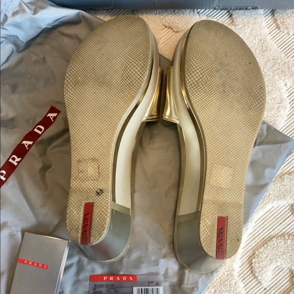 Prada Women’s Wedge Sandals Authentic Size EUR40 - Picture 3 of 14